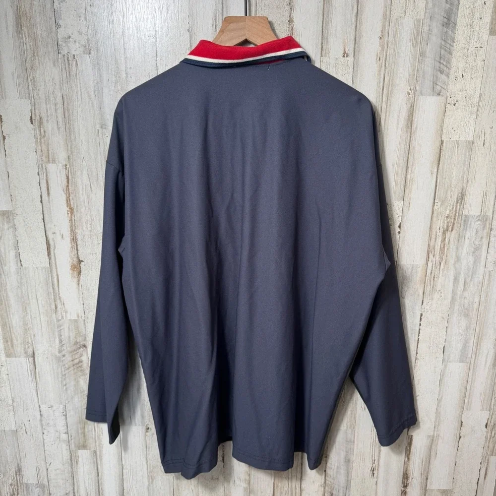 Vintage 80s Nike Colorblock Sweatshirt Collared Half Zip Thin USA‎ Mens 2XL